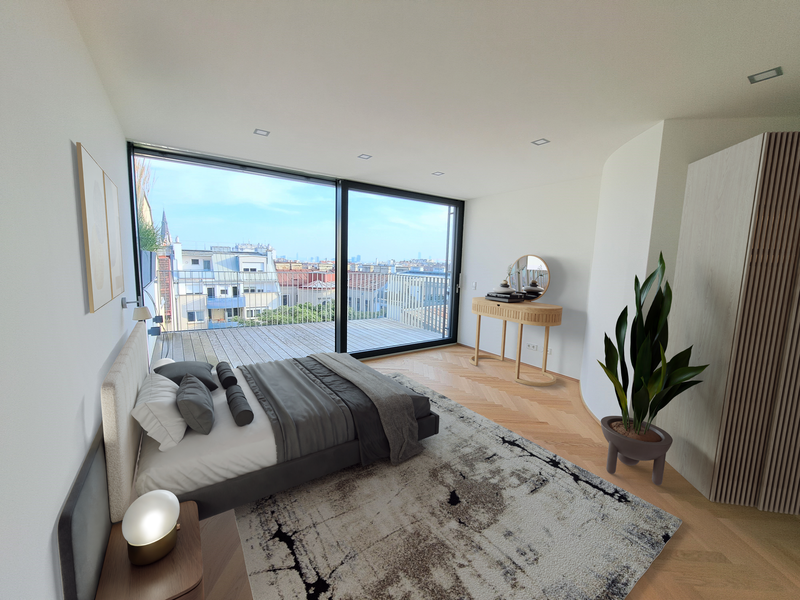 Stilvolle Maisonettewohnung mit Kamin und Dachterrassen im 4. Bezirk
