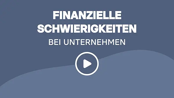 Finanzielle Schwierigkeiten bei Unternehmen