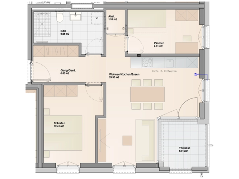 Baustart bereits erfolgt: 3-Zimmer Terrassenwohnung mit Wohnbauförderung (Top A06)