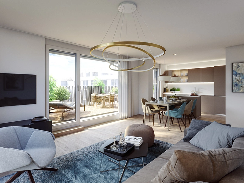 Klimatisierte südseitige 2-Zimmer Wohnung im 8. OG zu Sonderkonditionen