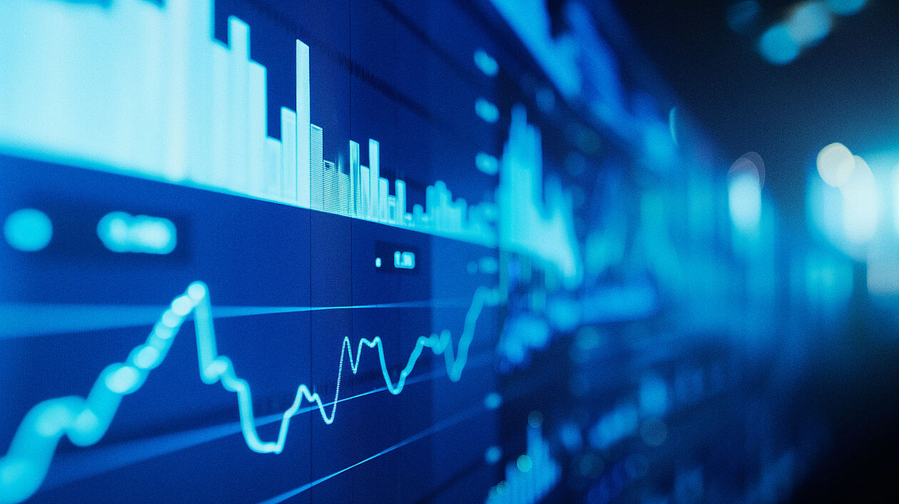 Statistiken in blau