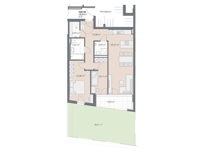 Mitten in Schwaz: 3-Zimmer Gartenwohnung (Top WH02)