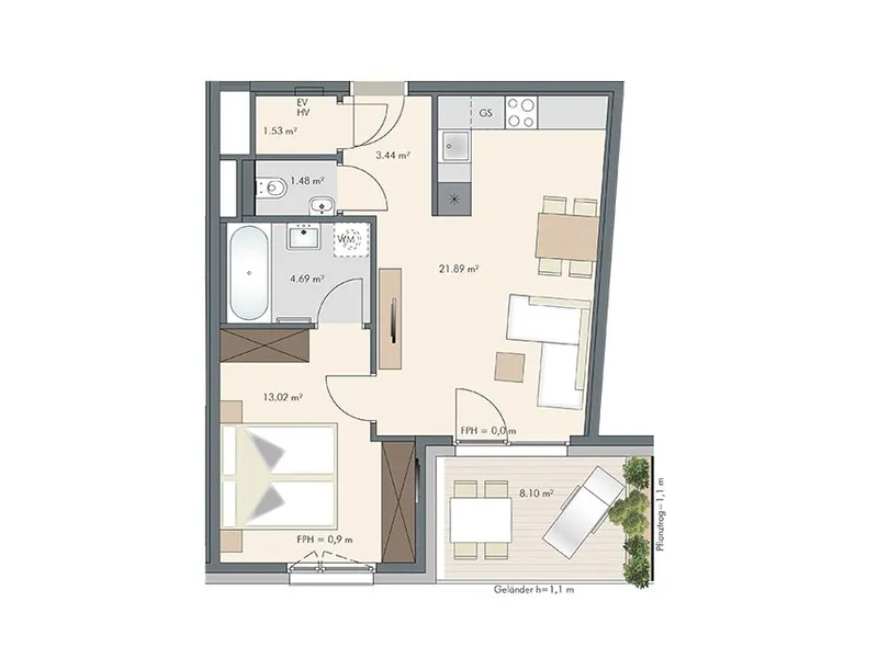 ruhige Vorsorgewohnung im 8. OG – Mieter inkl.