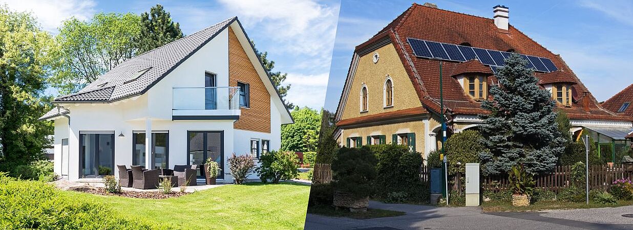Bestandsimmobilie und Neubau im Vergleich