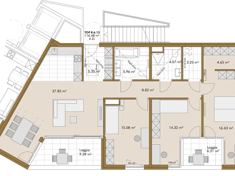 Letzte 4-Zimmer Premium Wohnung im Stadt Carré Wilten