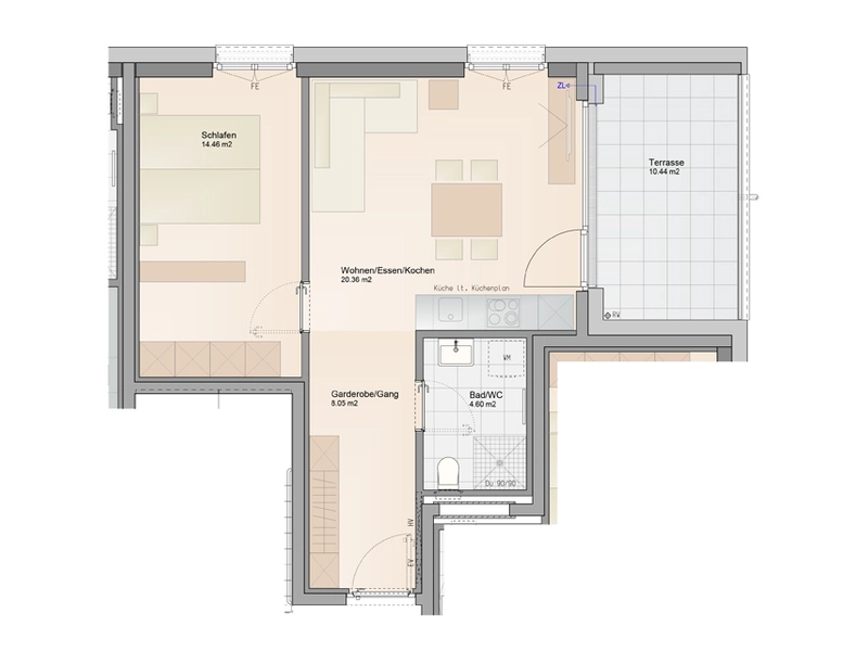 Gemütliche 2-Zimmer Terrassenwohnung mitten in Altach (Top A04)