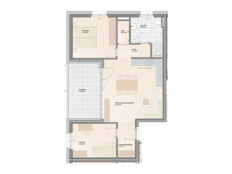 3-Zimmer Dachgeschosswohnung | Perfekt für Paare | Wohnbauförderung (Top A08)