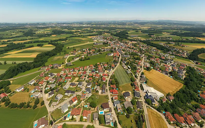 Landschaft aus Vogelperspektive