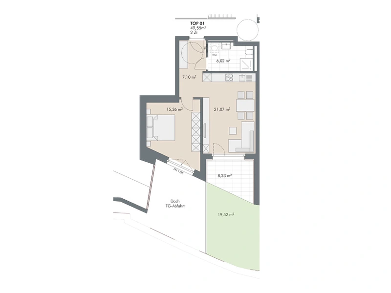 2-Zimmer Gartenwohnung in der Altstadt von Schwaz