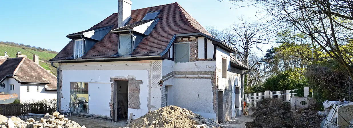 Zubau Haus Baustelle