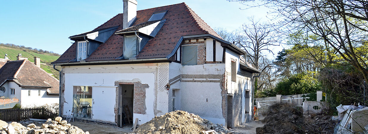 Zubau Haus Baustelle