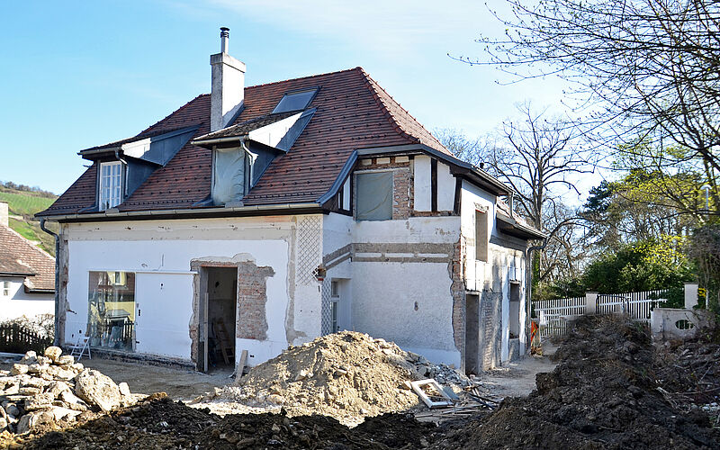 Zubau Haus Baustelle