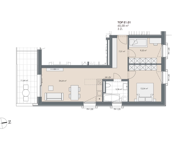 St. Johann Neubauhit - 3-Zimmer Wohnung