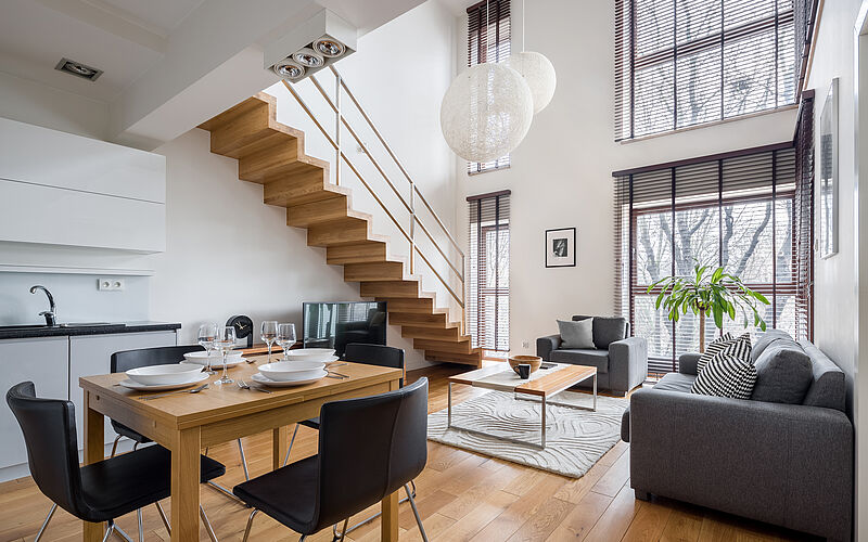 moderne Ausstattung einer Wohnung