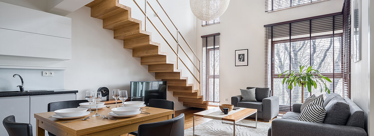 moderne Ausstattung einer Wohnung