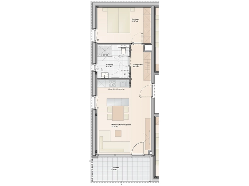 Schöne 2-Zimmer Terrassenwohnung (Top A04)