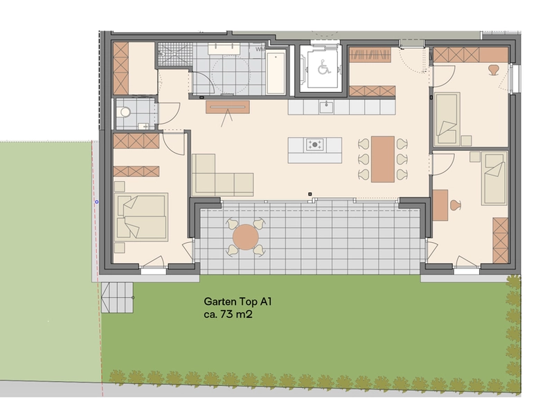 4-Zimmer Gartenwohnung mit herrlichem Ausblick und hoher Wohnbauförderung (Top A1) 