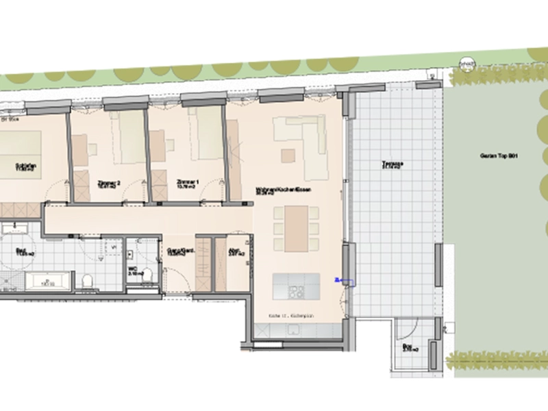 Baustart bereits erfolgt: 4-Zimmer Familienwohnung mit gemütlichem Garten (Top B01)