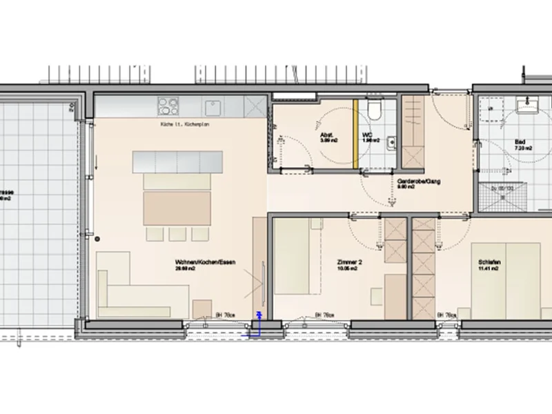 WOHNBAUFÖRDERUNG | Ihr Wohnglück im Naherholungsgbiet am Rhein | 3-Zimmer Wohnung (Top B03)