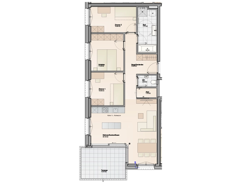 Hohe Wohnbauförderung: 4-Zimmer Terrassenwohnung (Top C07)