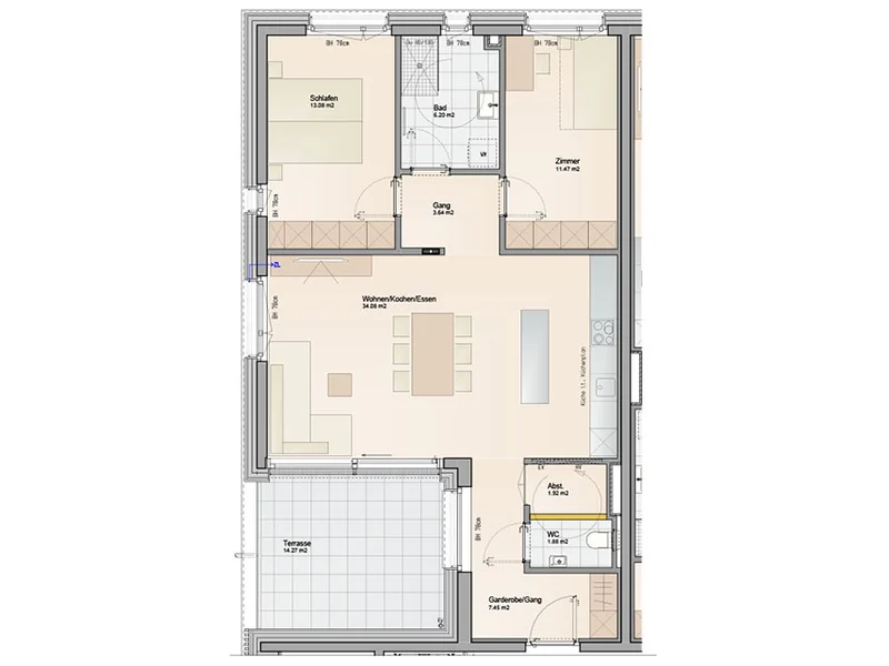 Wohnbauförderung möglich | Mitten in der Natur | 3-Zimmer Wohnung am Rheindamm (Top B01)