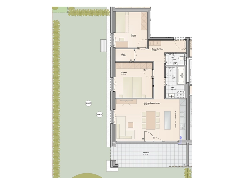 3-Zimmer Gartenwohnung in idealer Lage (Top B03)