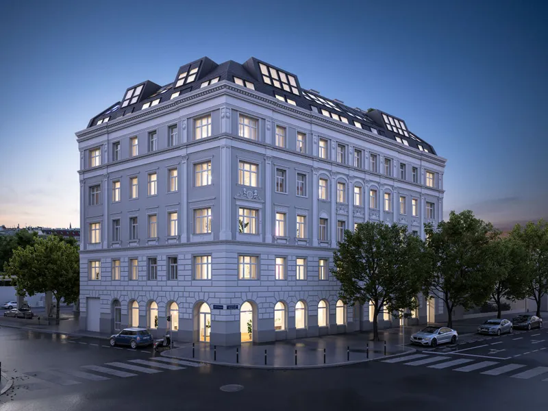 Zeitlose Eleganz: Historisches Eckhaus in der Landstraßer Hauptstraße