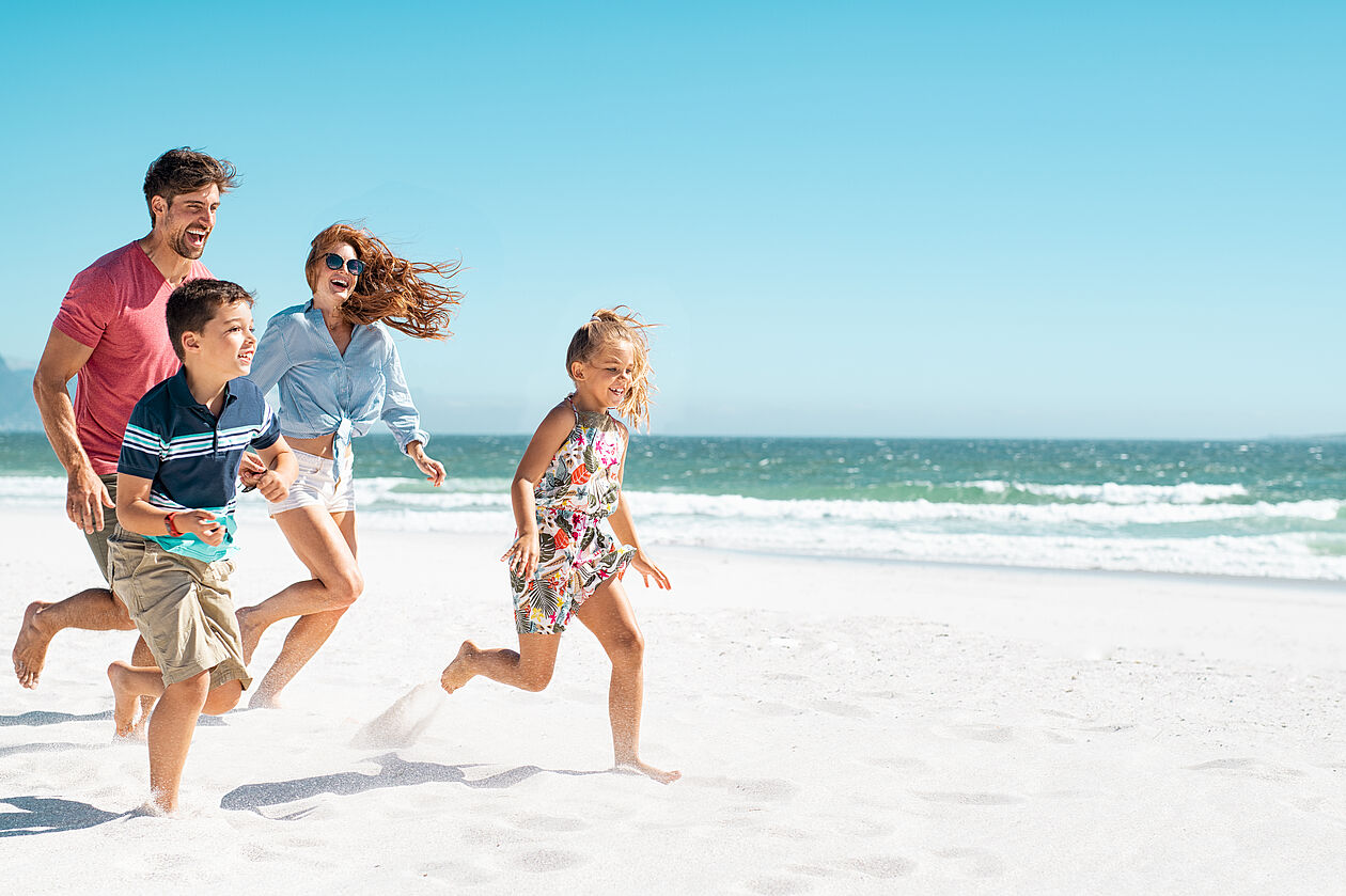 Familie am Strand