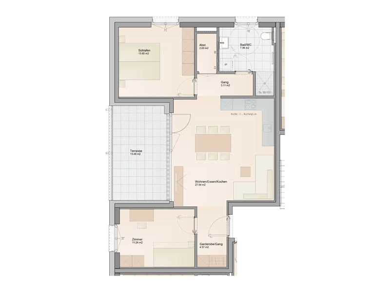 3-Zimmer Wohnung mit sonniger Terrasse und hoher Wohnbauförderung (Top A03)