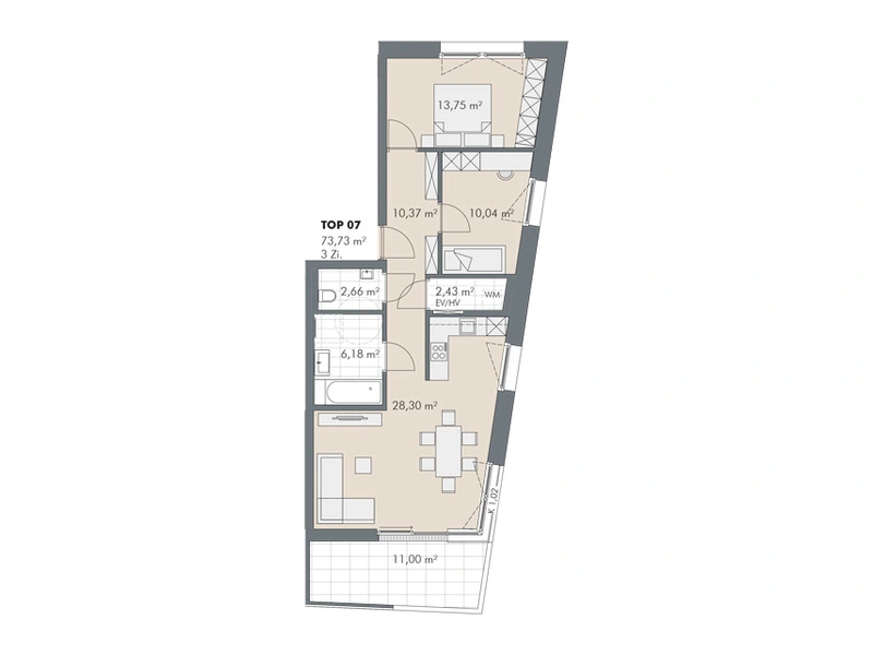 Premium-Wohnkomfort 3-Terrassenwohnung mit unverbaubarem Ausblick