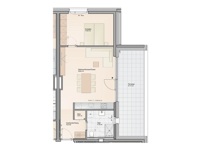 Unweit vom Seeufer | Hohe Wohnbauförderung möglich | 2-Zimmer Wohnung mit Terrasse (Top A02) 