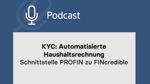 KYC: Automatisierte Haushaltsrechnung Schnittstelle PROFIN zu FINcredible