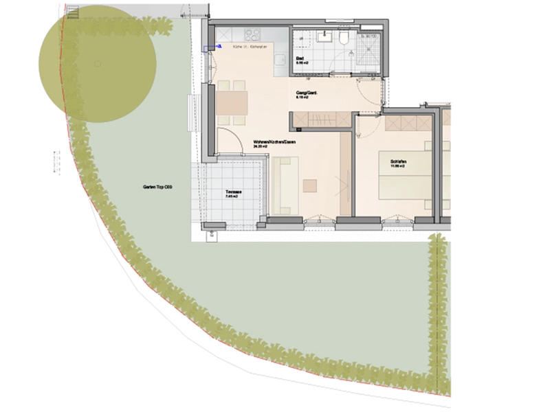 Baustart bereits erfolgt: 2-Zimmer Wohnung mit großem Garten und hoher Wohnbauförderung (Top C03)
