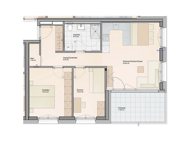 Hochwertige 3-Zimmer Dachgeschosswohnung (Top A11)