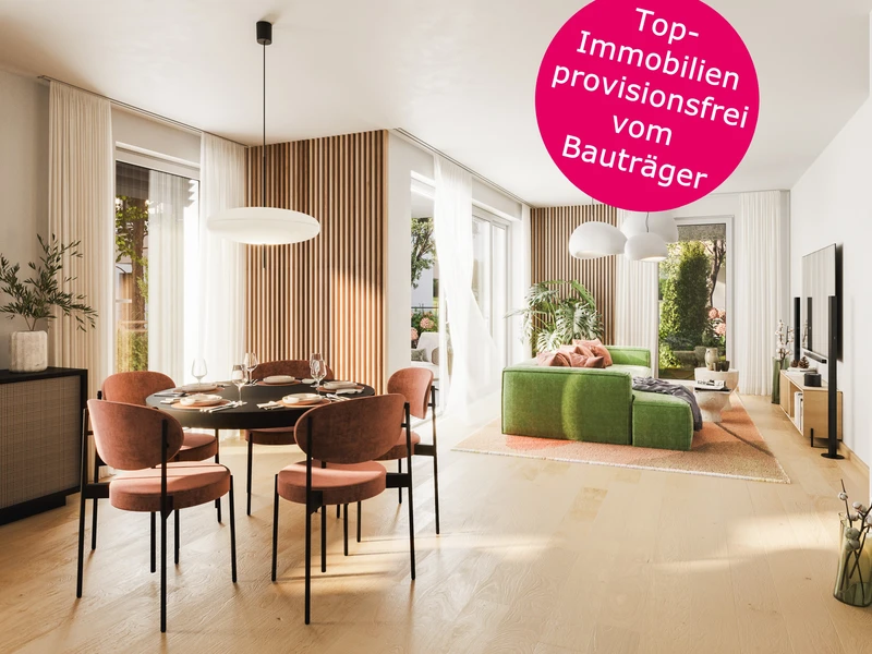 Eine harmonische Verbindung mit der grünen Umgebung im BELLA VITA: Erwerb direkt vom Bauträger!