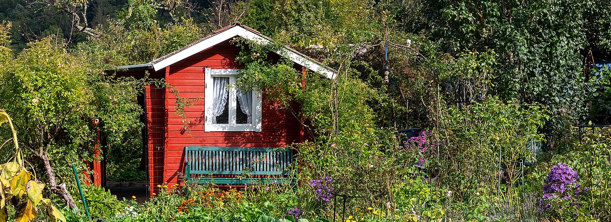 Gartenhaus auf fremden Grund