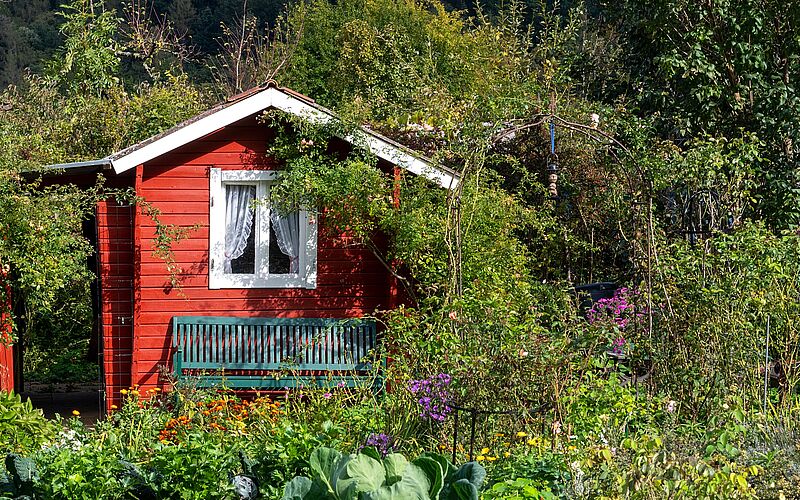 Gartenhaus auf fremden Grund