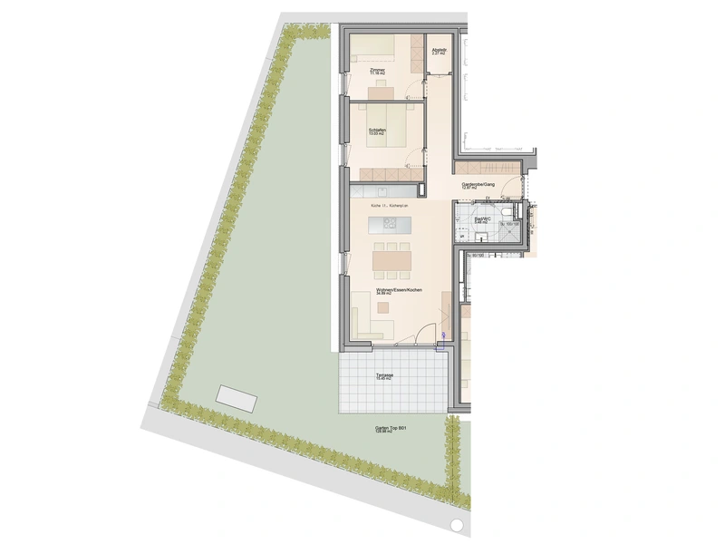 132 m² Garten | idealer 3-Zimmer Grundriss | mit Wohnbauförderung (Top B01)