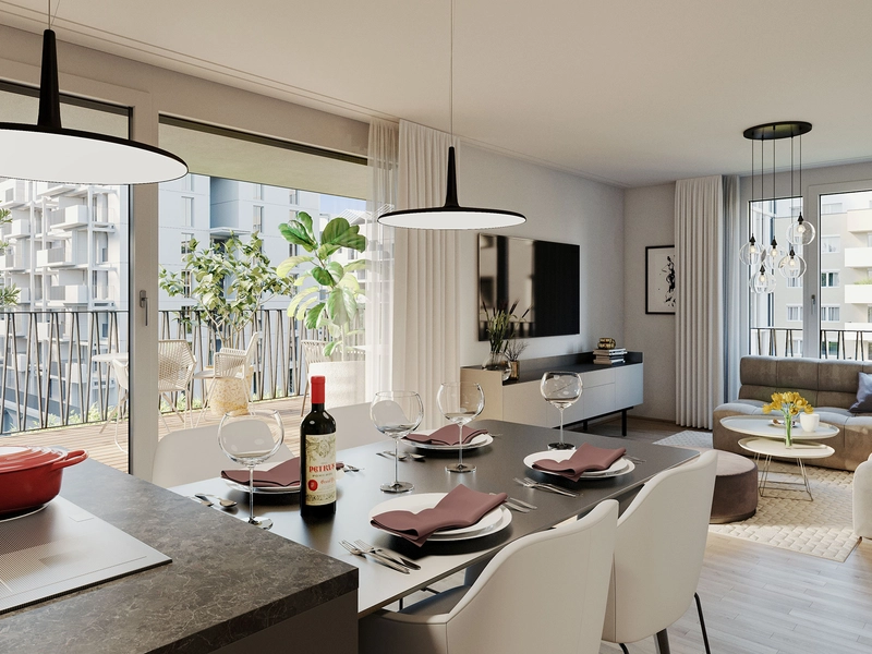 2-Zimmer Wohnung mit Parkblick ab EUR 950,- monatl.