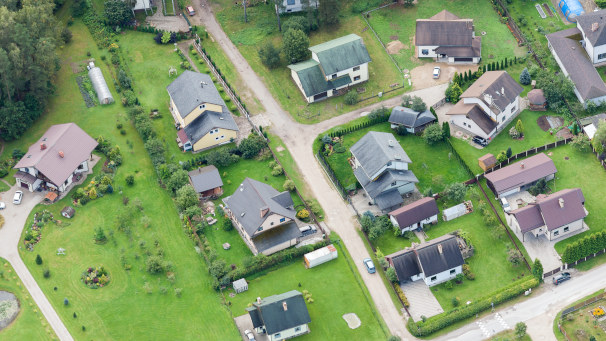 siedlung aus der vogelperspektive